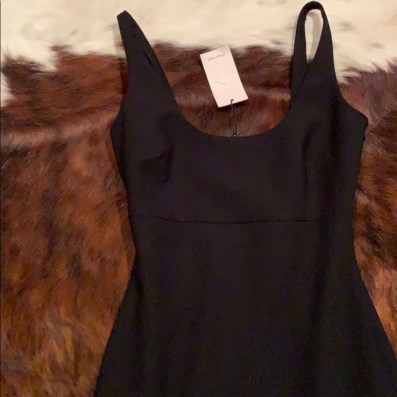 Cinq a Sept Breena Black Midi Cocktail Dress with Slit - Picture 5 of 13